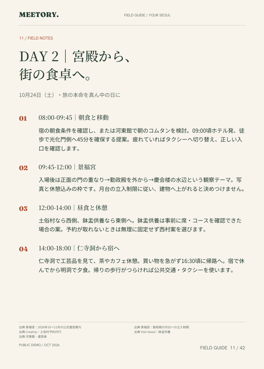 An actual page from the Japanese demo